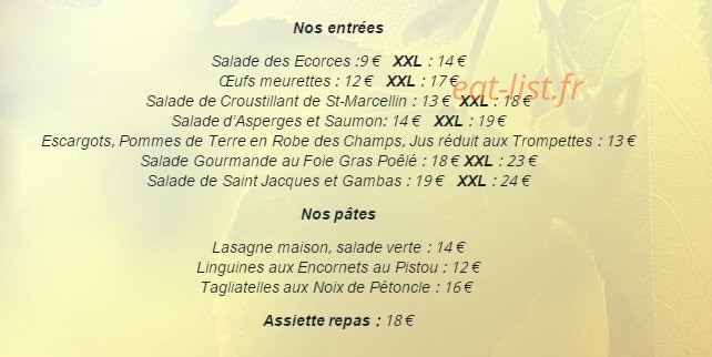 Au Moulin des Ecorces — carte page 5