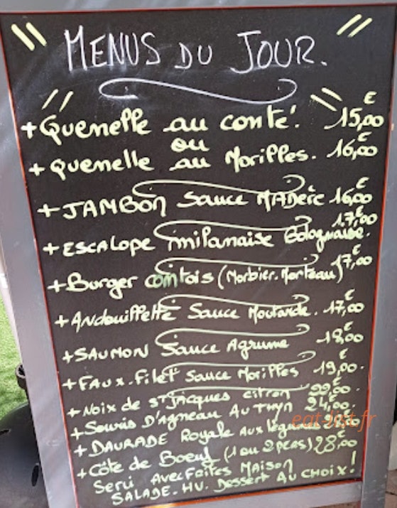 Bistrot de la place aux fleurs — carte page 1