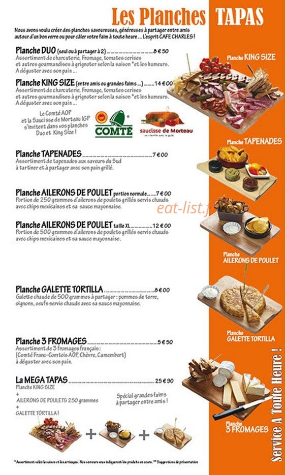 Café Charles — carte page 2