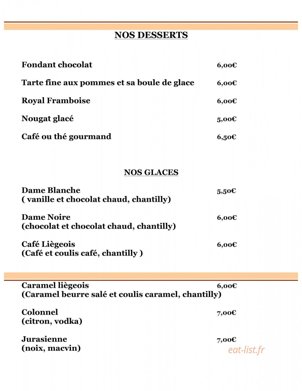 Cav'o Gourmand — carte page 5