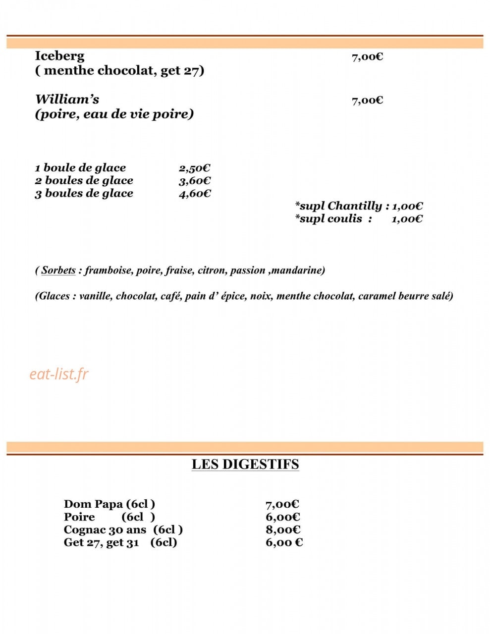 Cav'o Gourmand — carte page 6