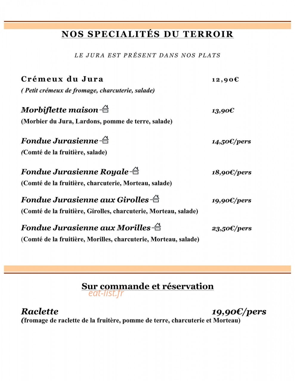 Cav'o Gourmand — carte page 4