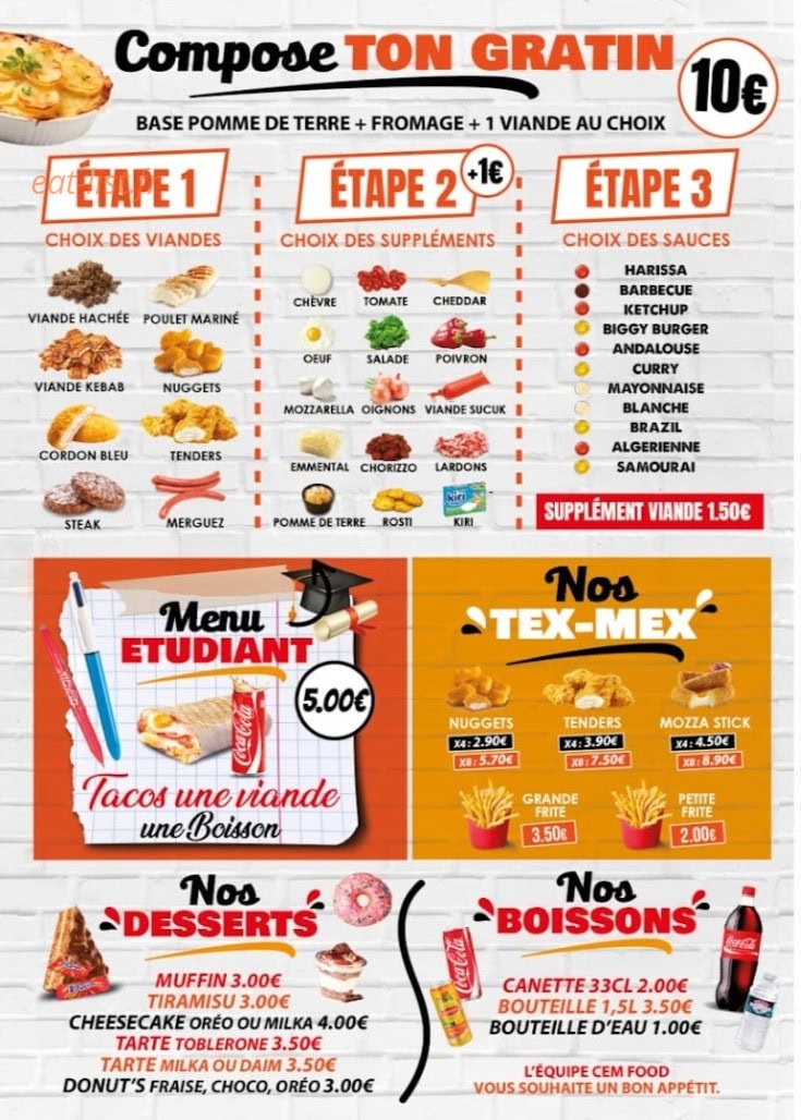 Cem Food — carte page 4