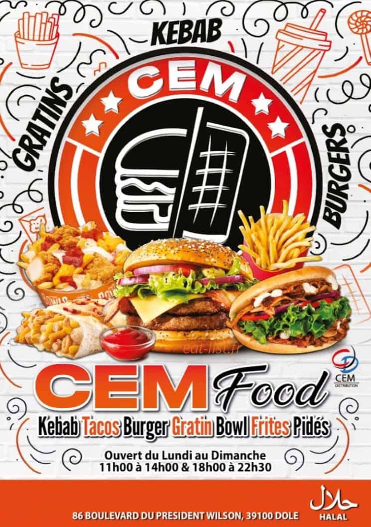 Cem Food — carte page 1