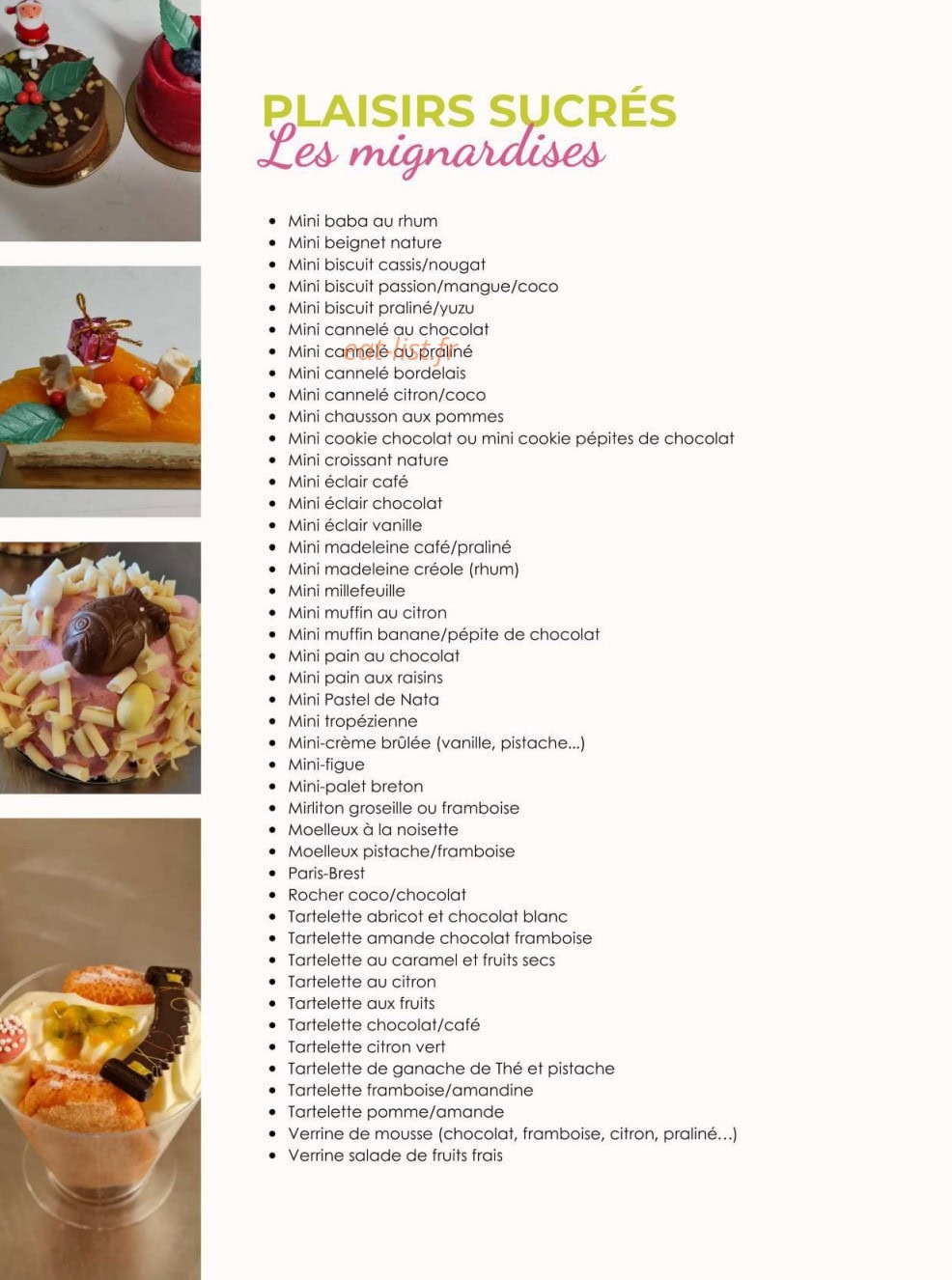 Eventail Gourmand — carte page 15