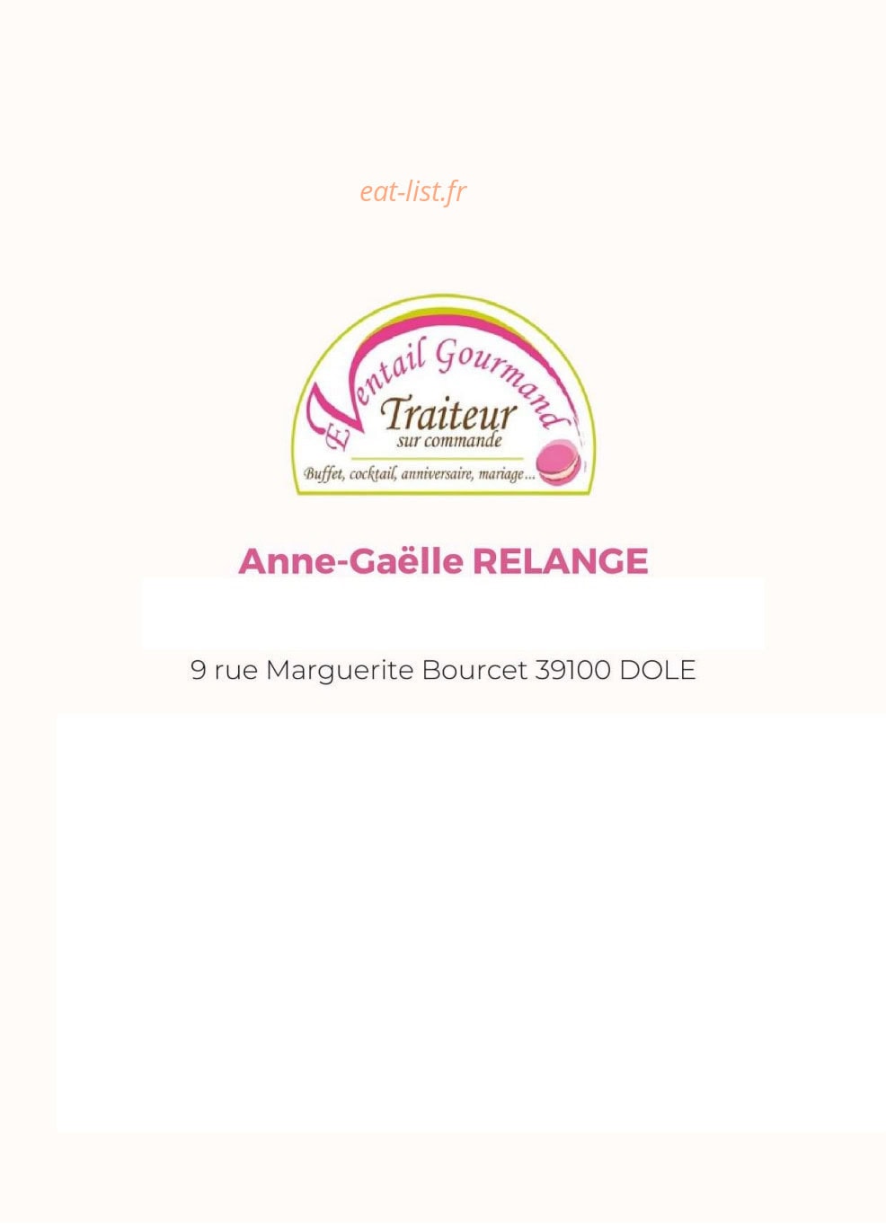 Eventail Gourmand — carte page 1