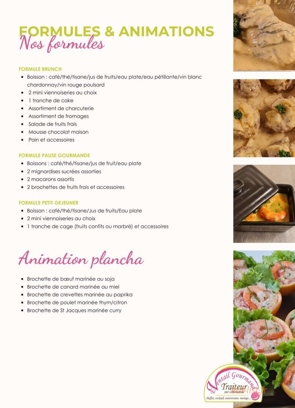 Eventail Gourmand — carte page 18