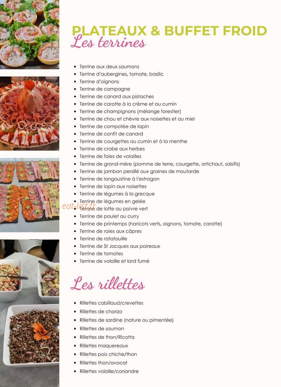 Eventail Gourmand — carte page 12