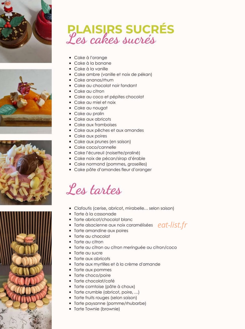Eventail Gourmand — carte page 17