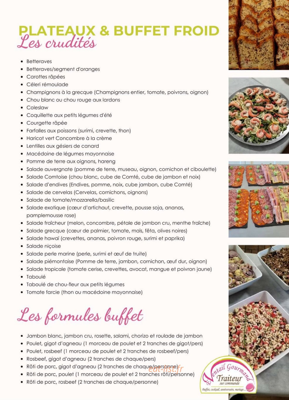 Eventail Gourmand — carte page 11