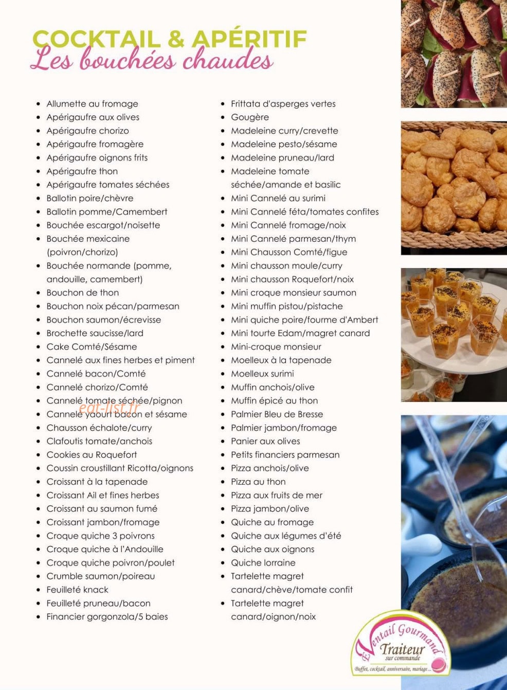 Eventail Gourmand — carte page 2