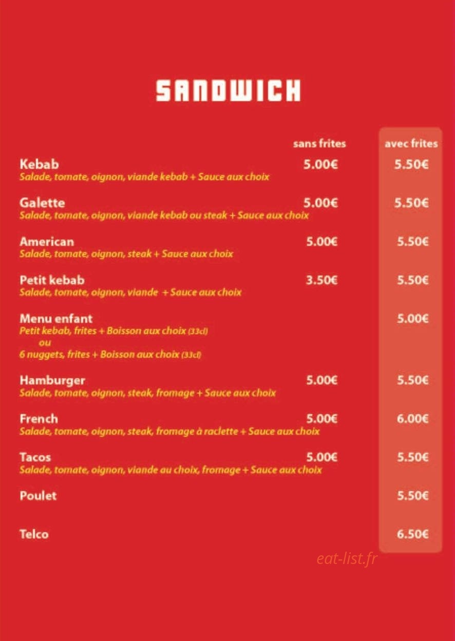 Kebab 39 — carte page 2