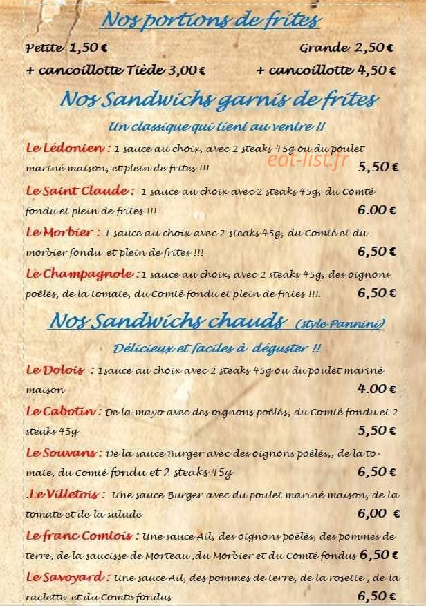 L'idole Déjeune — carte page 1