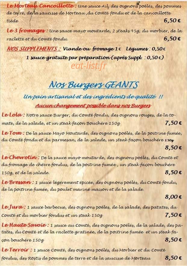L'idole Déjeune — carte page 2