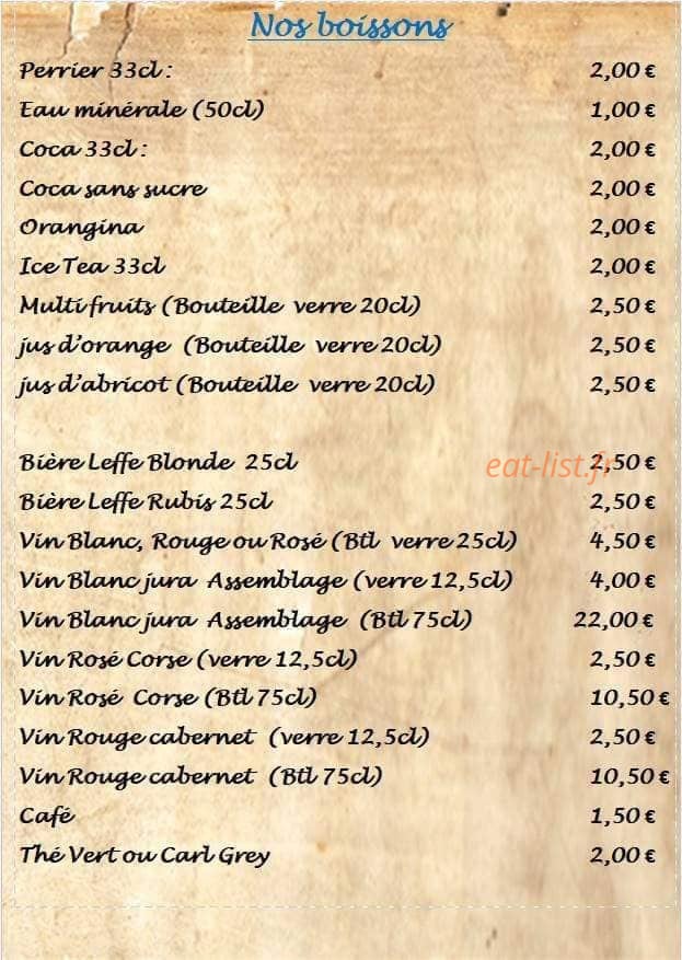 L'idole Déjeune — carte page 5