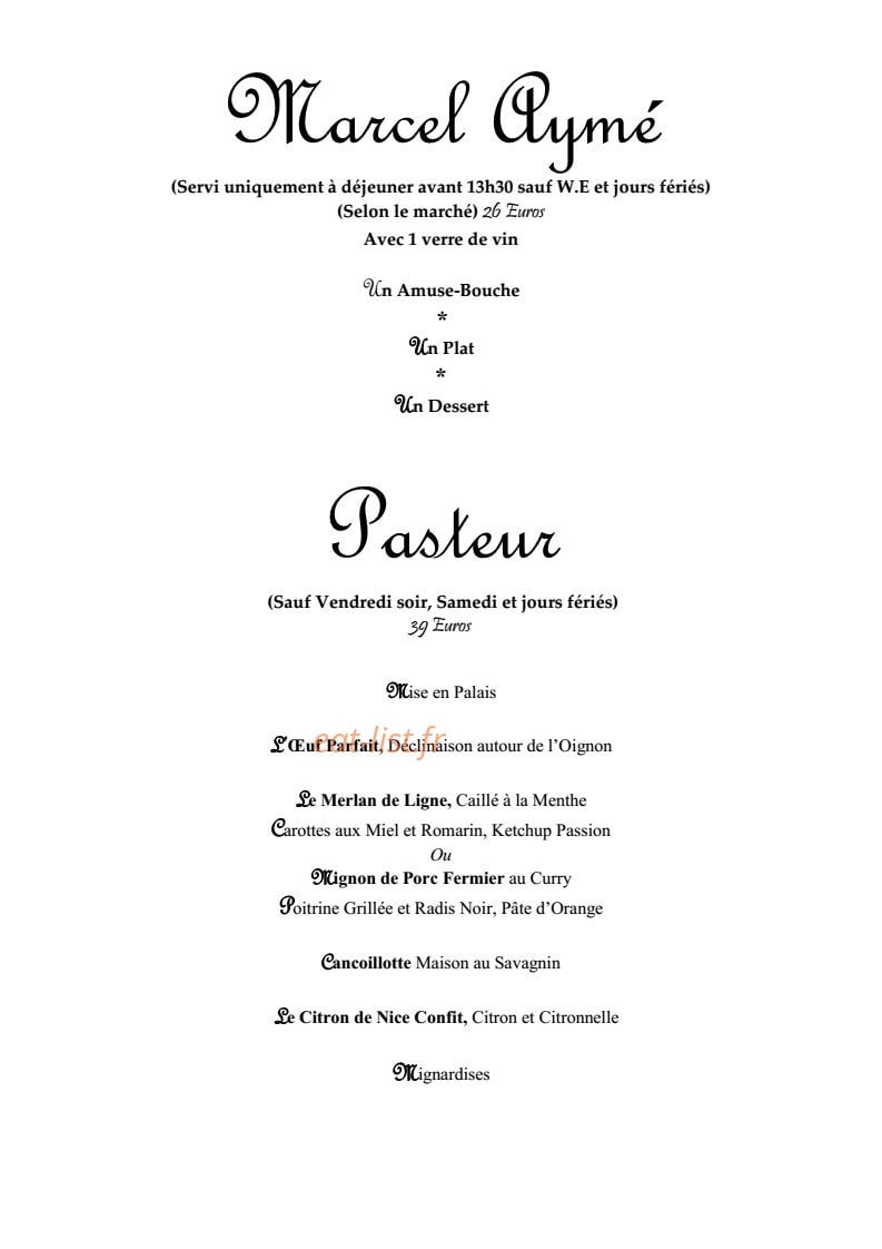 La Chaumière — carte page 4