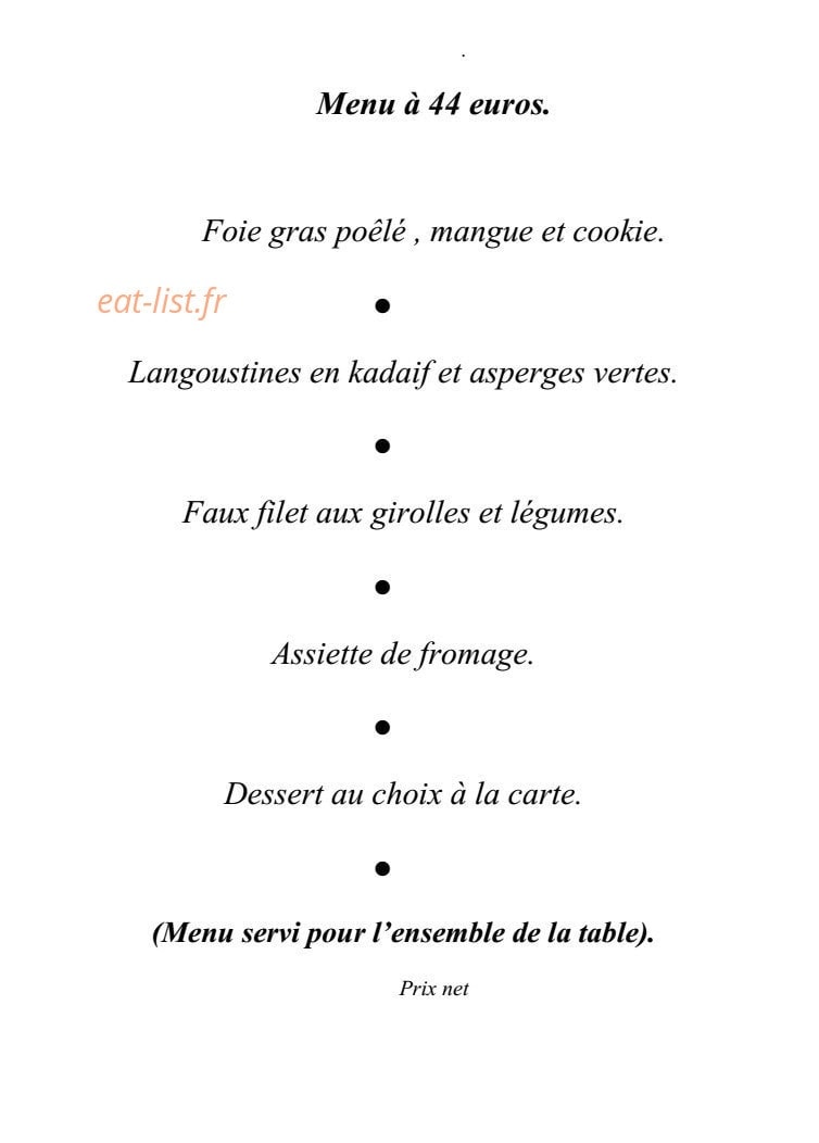 La Romanée — carte page 4
