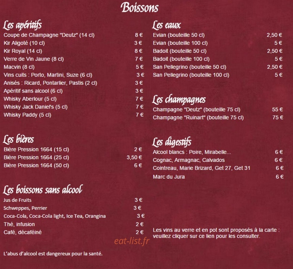 Le Bouchon Grevy — carte page 5