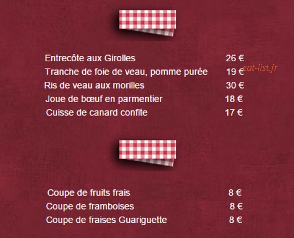 Le Bouchon Grevy — carte page 2