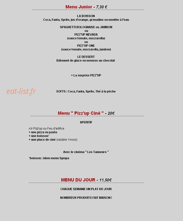 Pizz'up — carte page 5