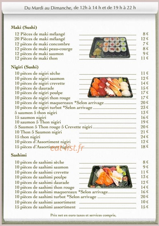 Restaurant iida-Ya — carte page 11