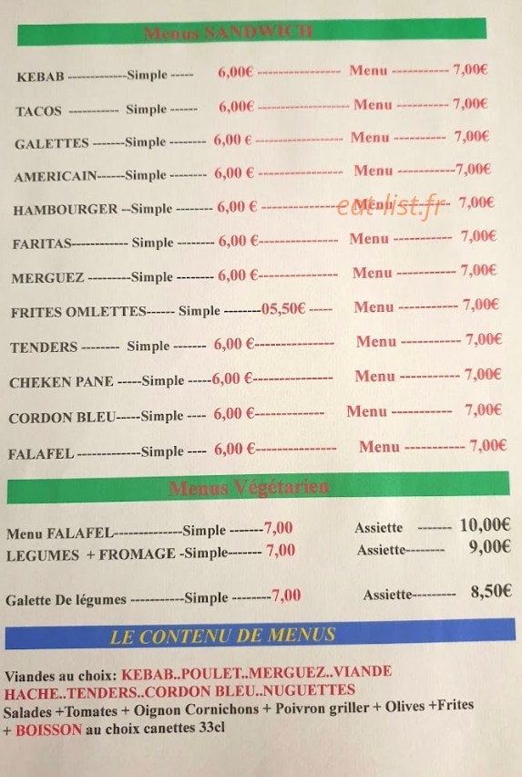 Snack McBM — carte page 1