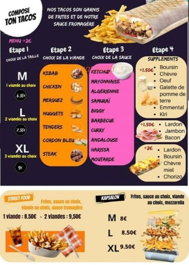 Street food — carte page 5