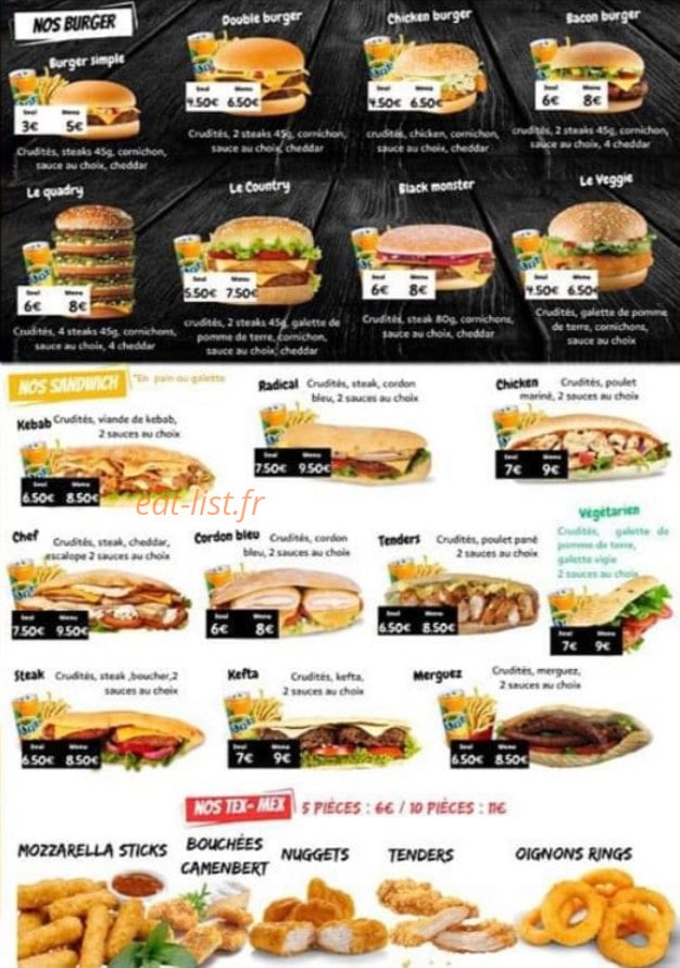 Street food — carte page 4