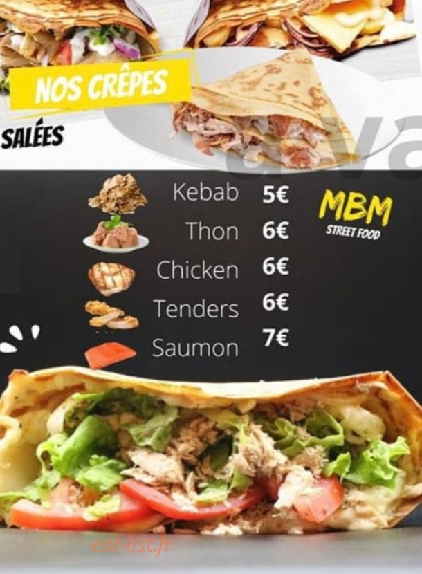 Street food — carte page 3