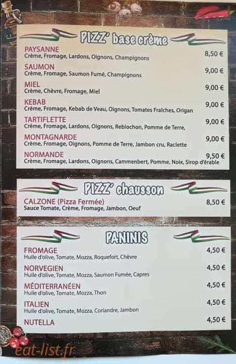 La Boîte à Pizz — carte page 2