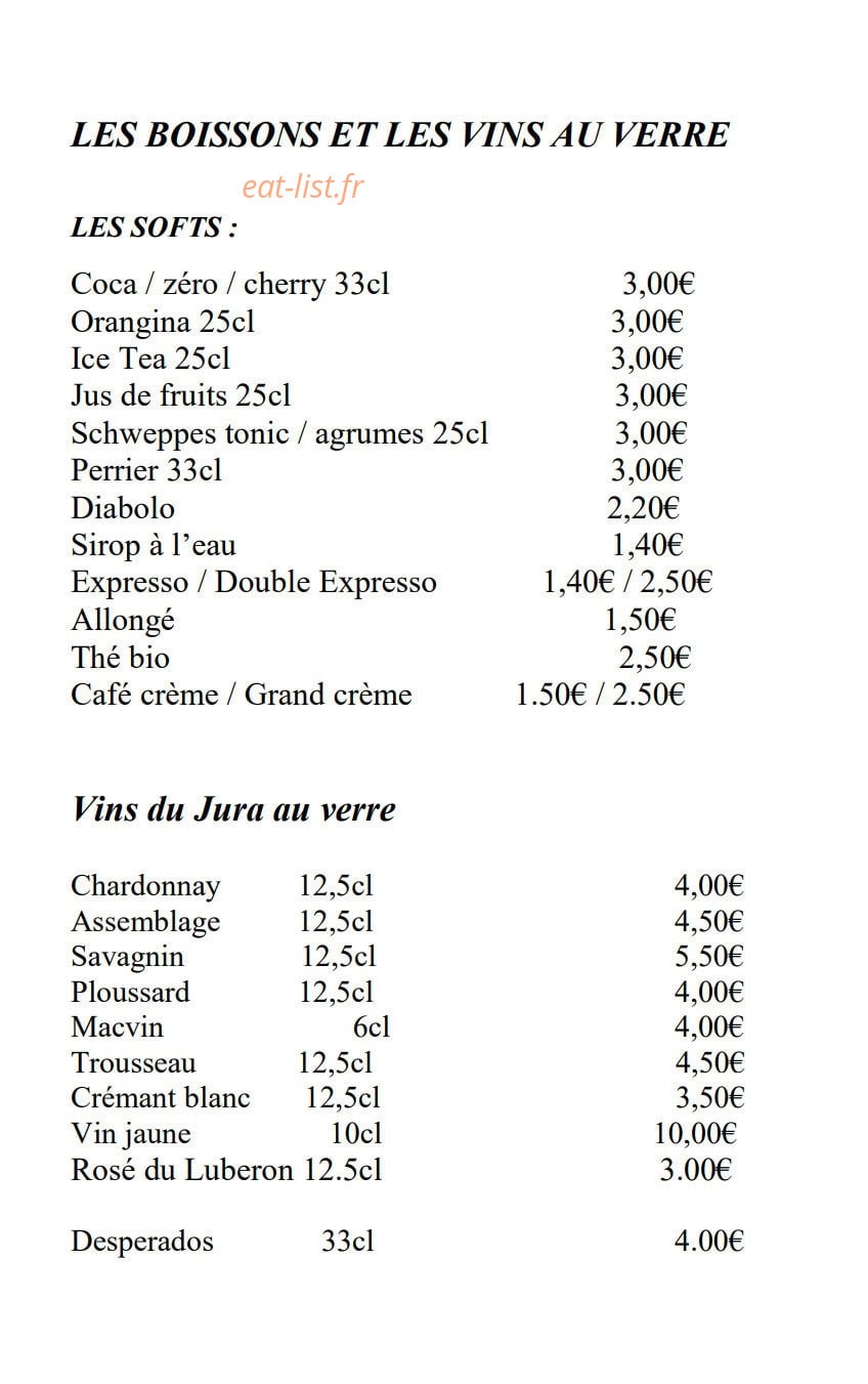 Autour d'un verre — carte page 4