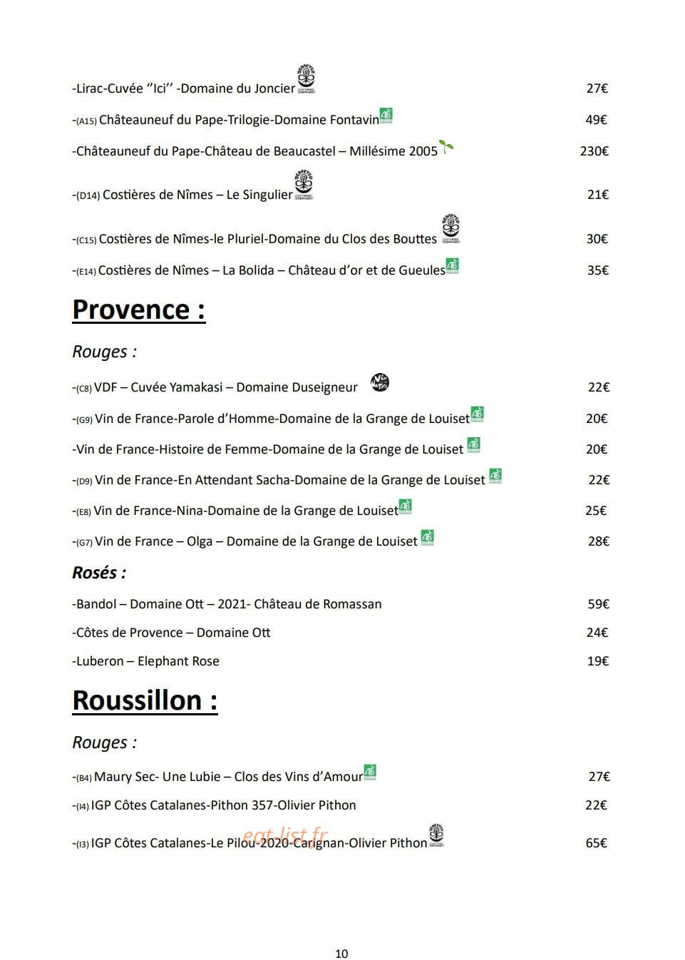 Autour d'un verre — carte page 13