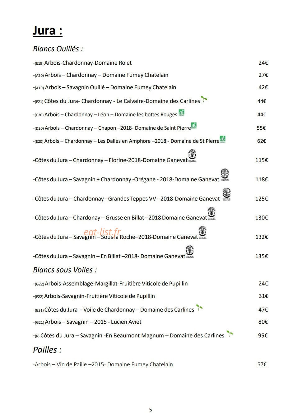 Autour d'un verre — carte page 8