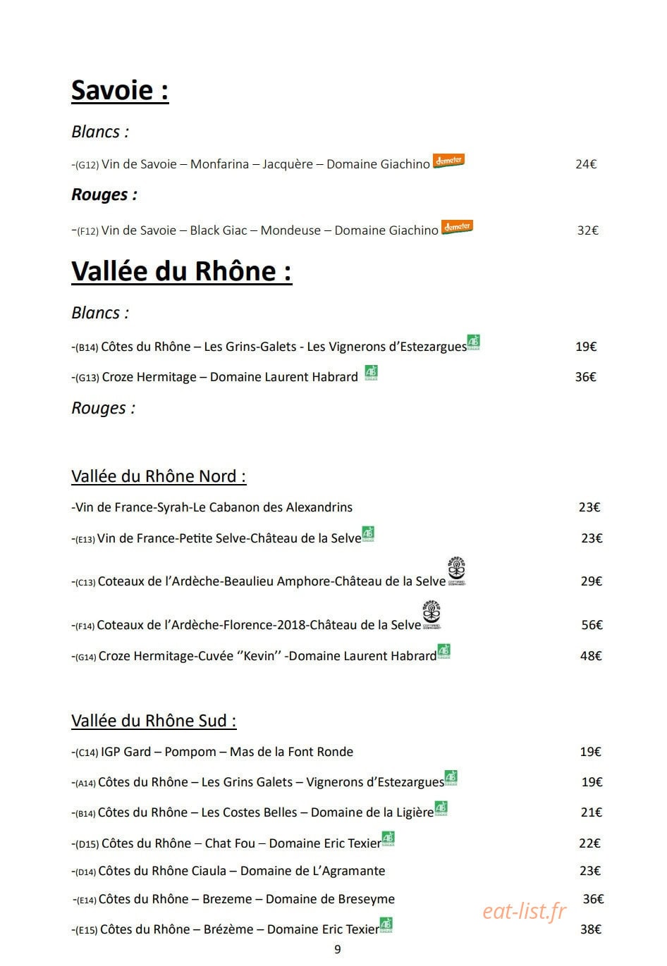 Autour d'un verre — carte page 12
