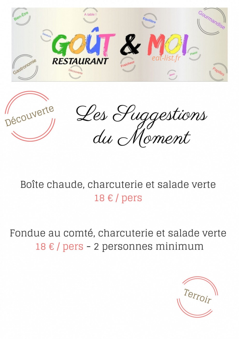 Goût & Moi — carte page 5