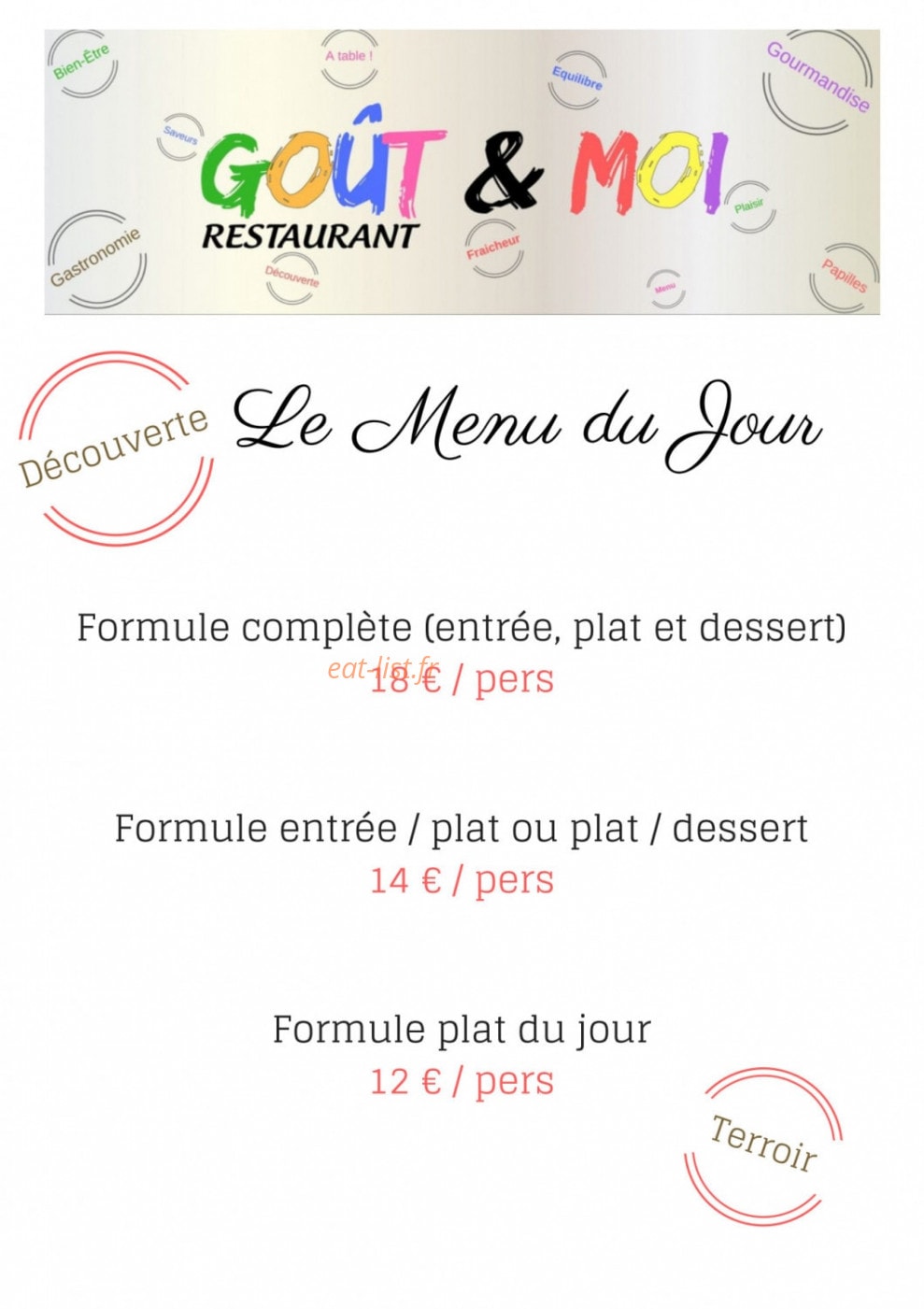 Goût & Moi — carte page 6