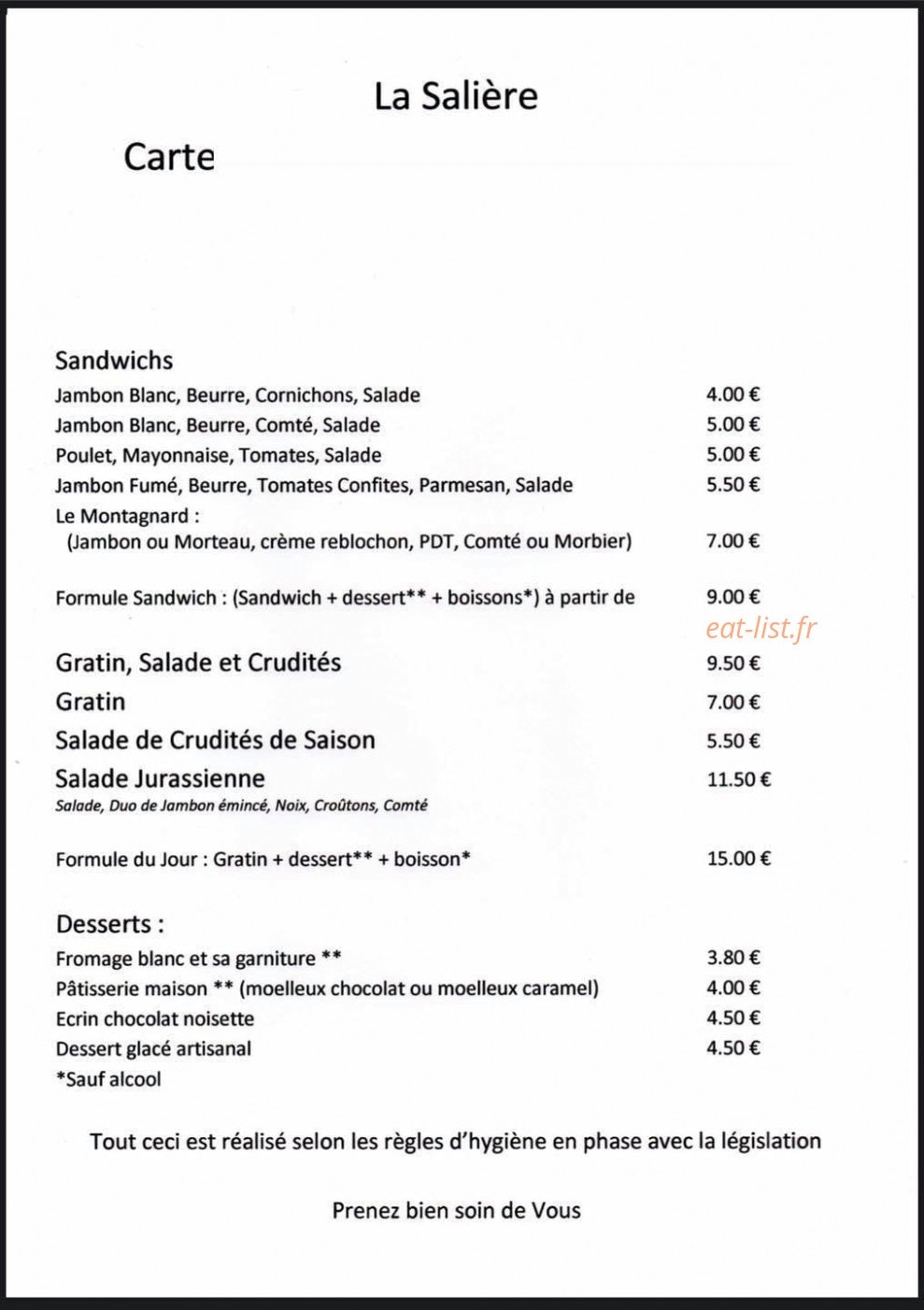 La salière — carte page 1