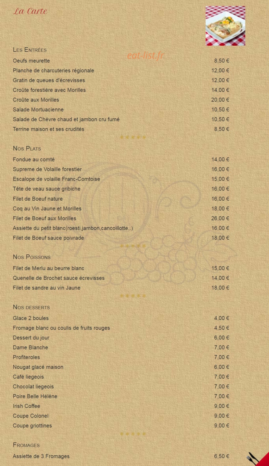 Le Petit Blanc — carte page 1