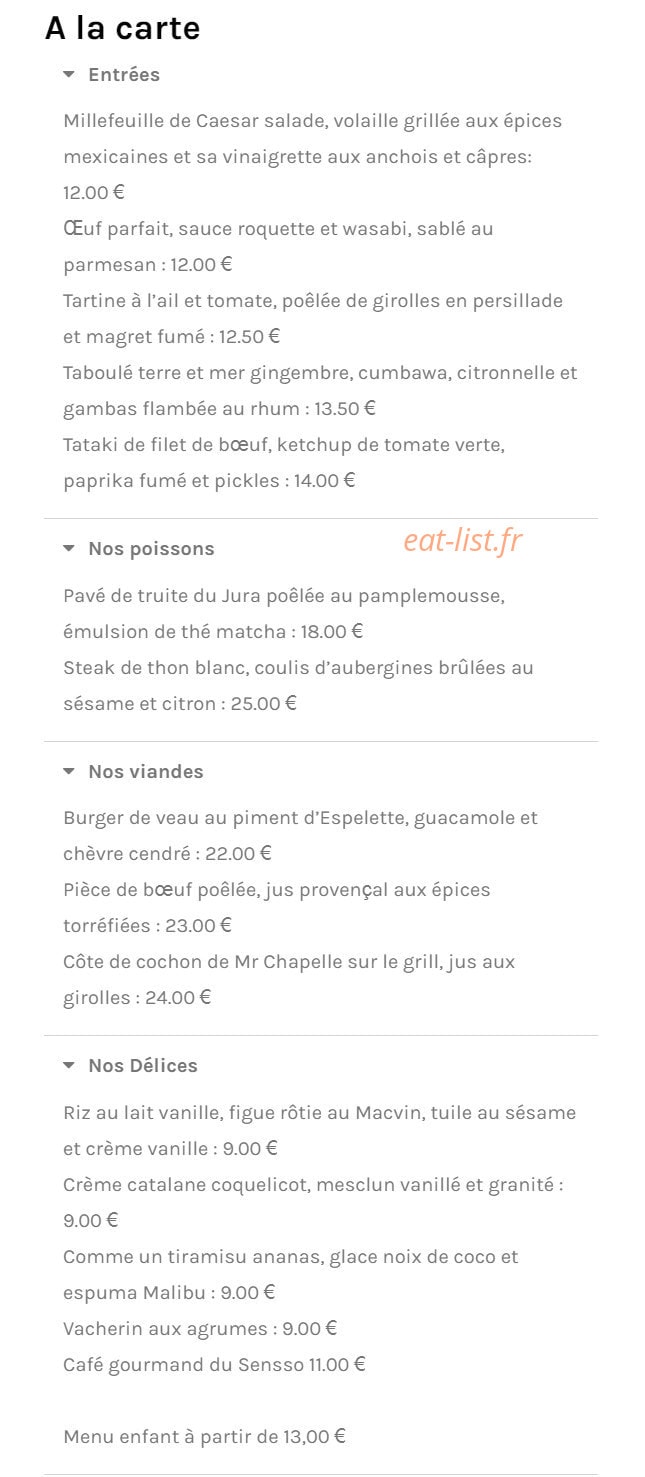 Le Sensso — carte page 3