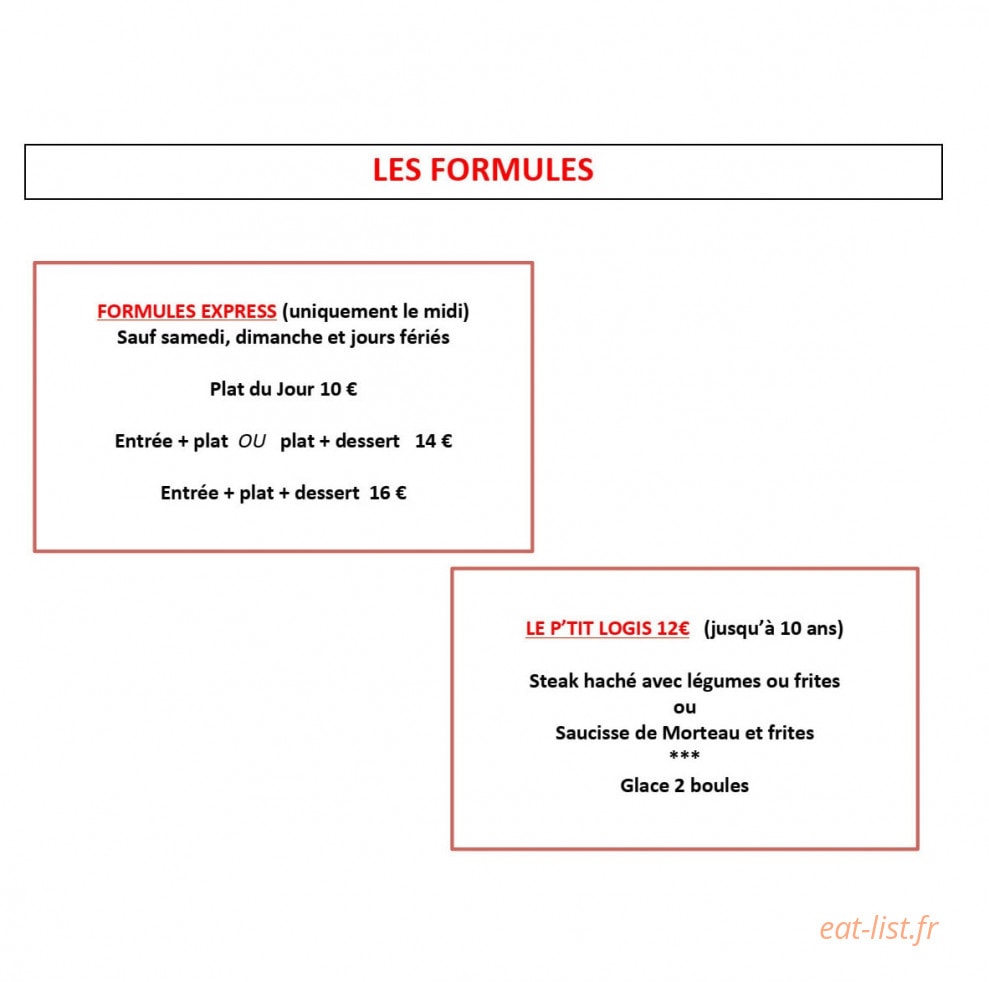 Restaurant Brasserie des Bains — carte page 3