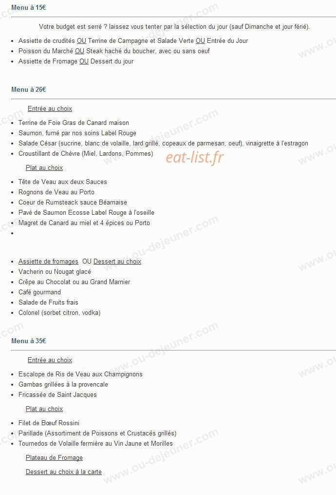Le Relais Saint Jean — carte page 4
