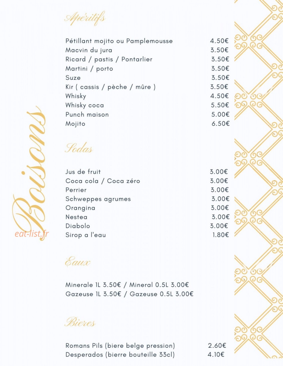 Auberge de la Gouillette — carte page 8