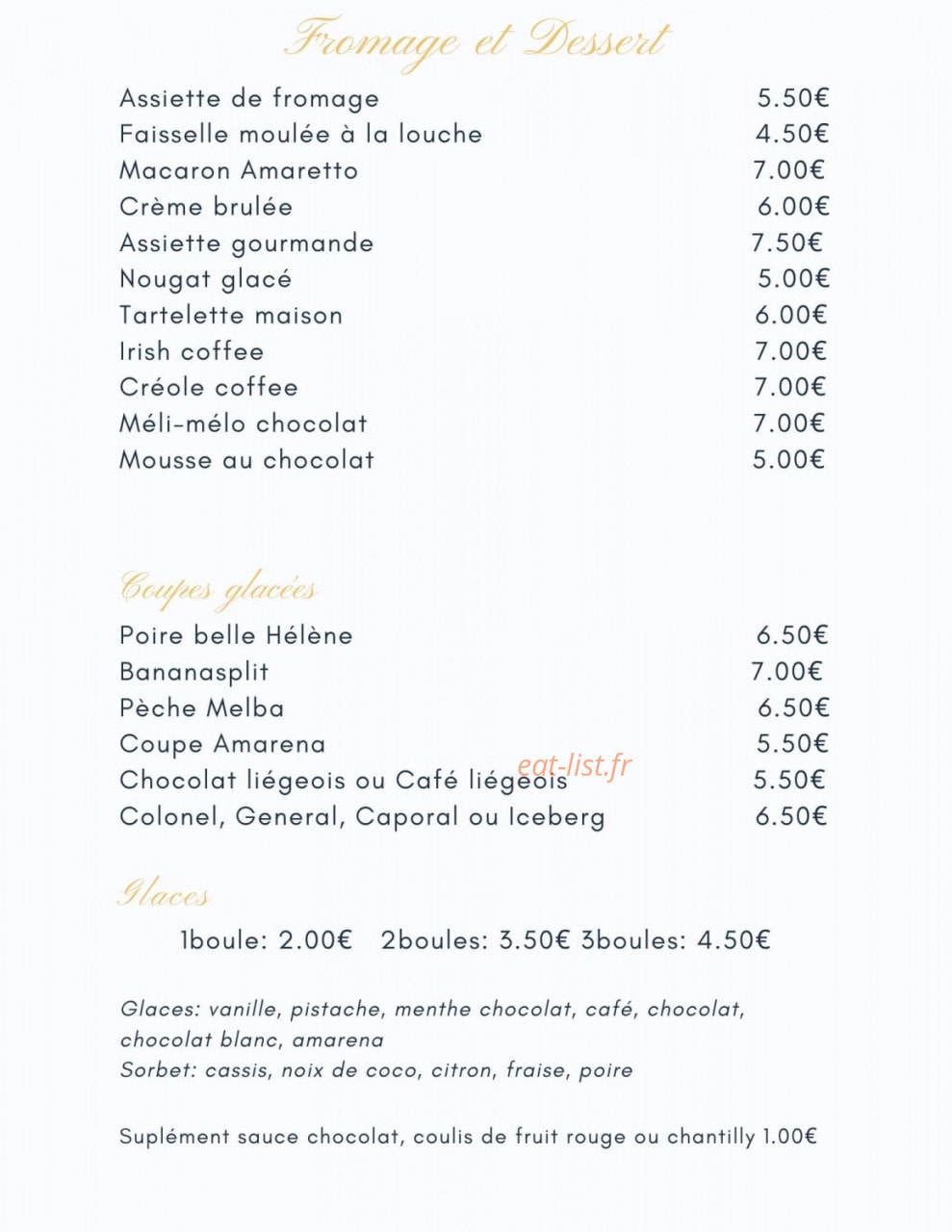 Auberge de la Gouillette — carte page 2