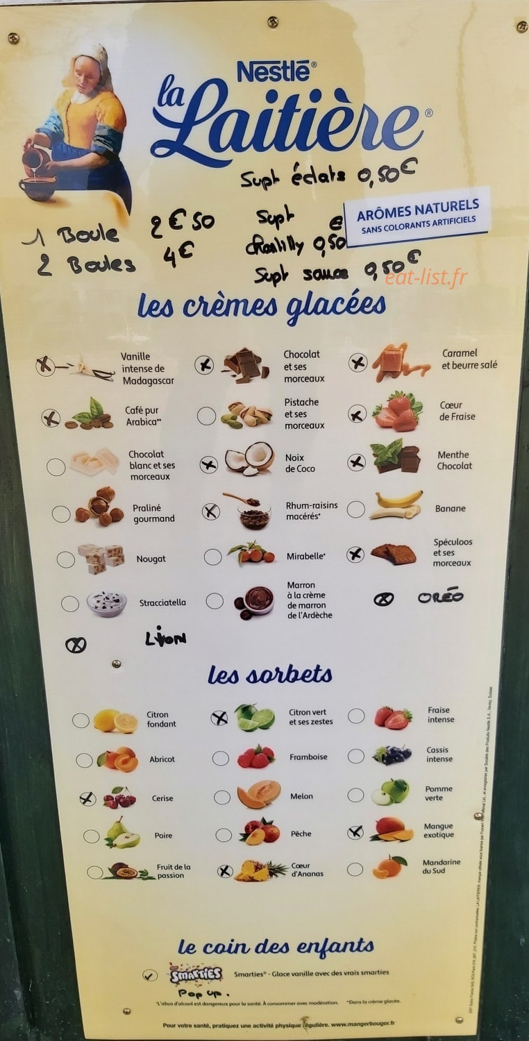 La Cabane du Lac — carte page 1
