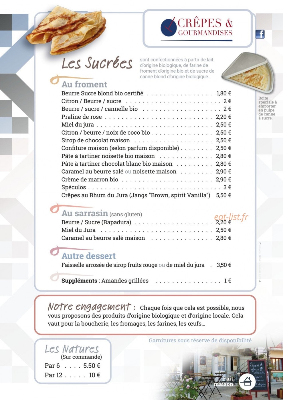 Crêpes & Gourmandises — carte page 2