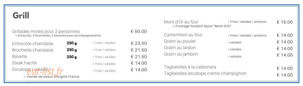 Deniz pizza grill — carte page 1
