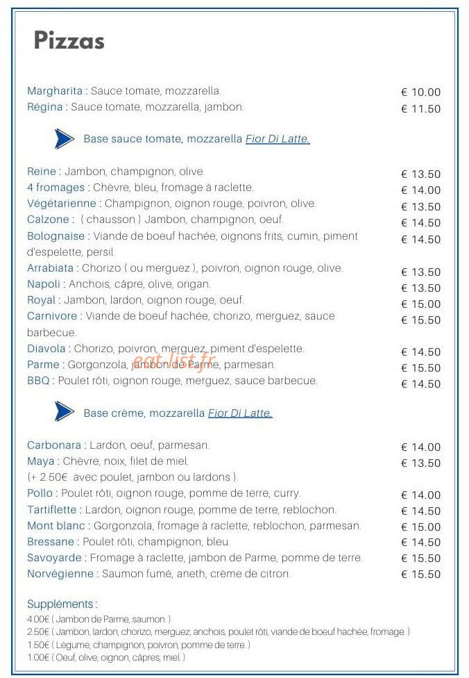 Deniz pizza grill — carte page 2