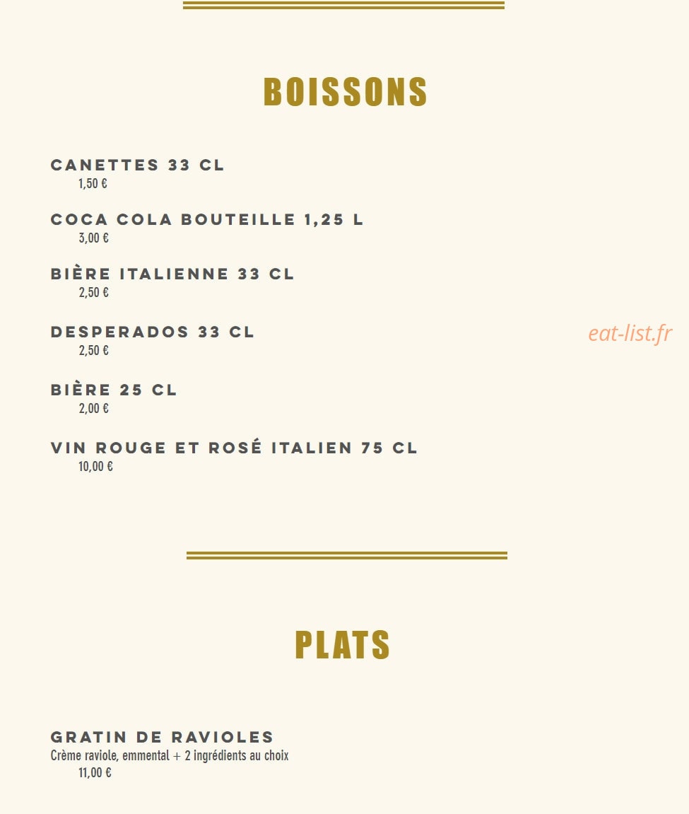Pizza Chez Francesco et fils — carte page 3