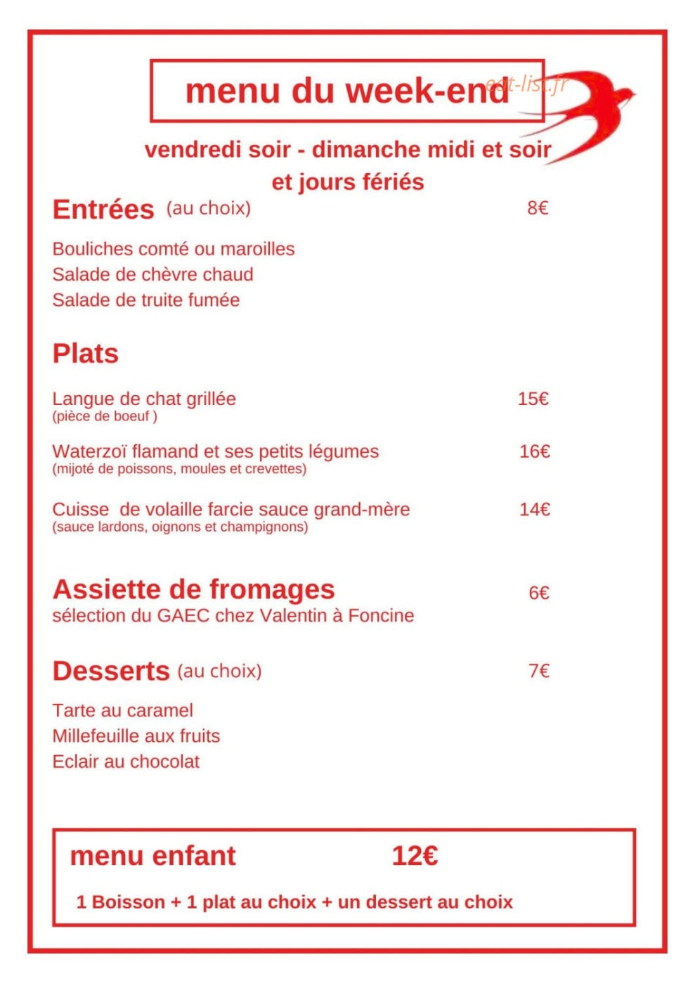 La gare de la Chaux — carte page 1