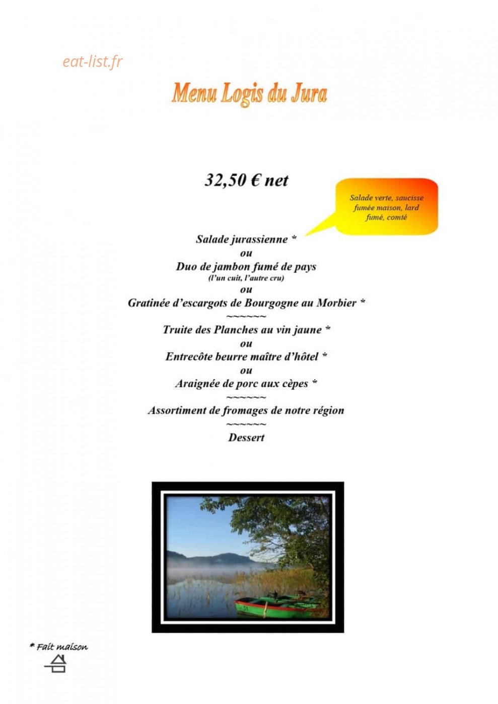 Auberge du Herisson — carte page 6